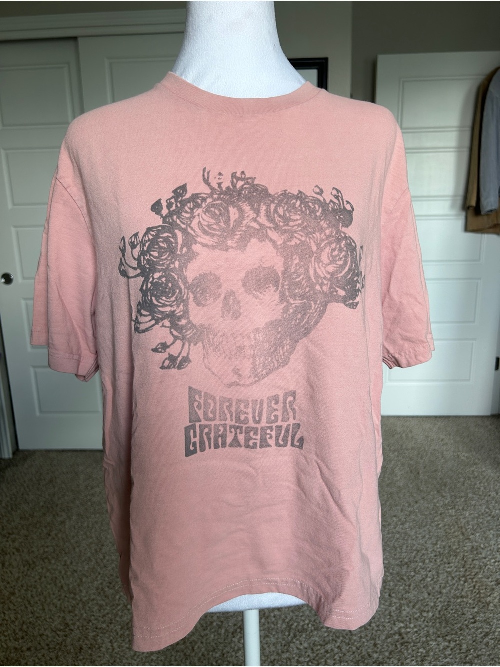 TAILGATE Grateful Dead Forever Grateful Pink Short Sleeve Band Tee Size M